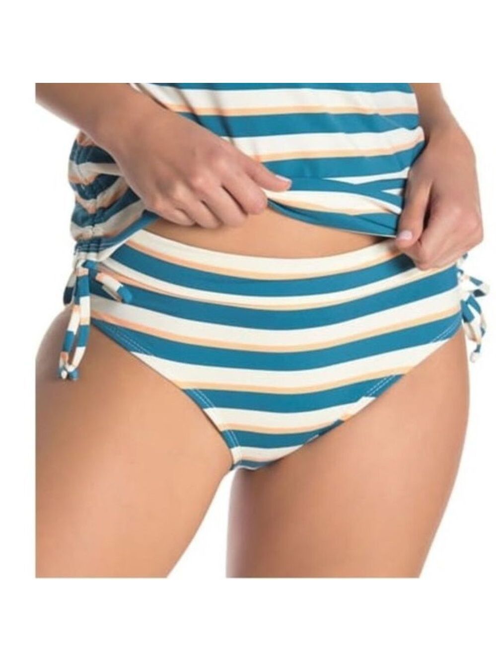 NWOT Athena Retro Stripe Bikini Bottoms